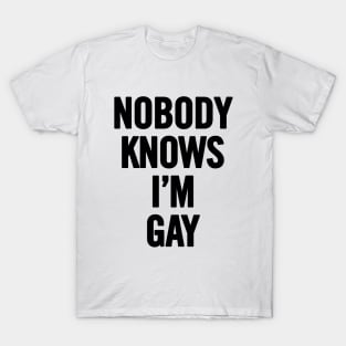 Nobody Knows I'm Gay T-Shirt
